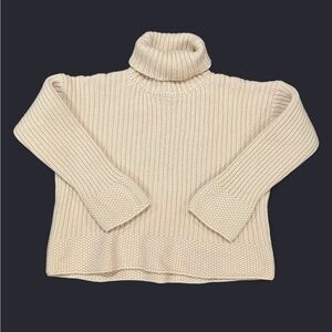KASH made in Italy Cropped Turtleneck Wool/Cashmere blend Sweater women’s sz 40